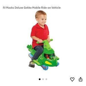 PJ Masks Gekko Mobile Ride-On Toy Vehicle with Sounds Gekko Catboy Owlette